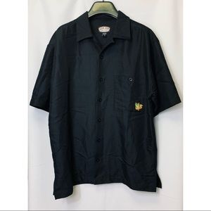 RON JON SURF SHOP Button Down Black Graphic Short Sleeve Shirt Men’s Size M